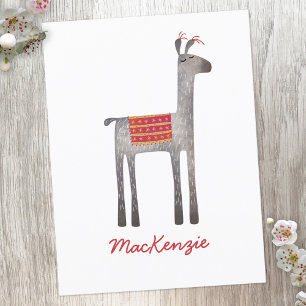 Cute Llama Persoonlijk Briefkaart