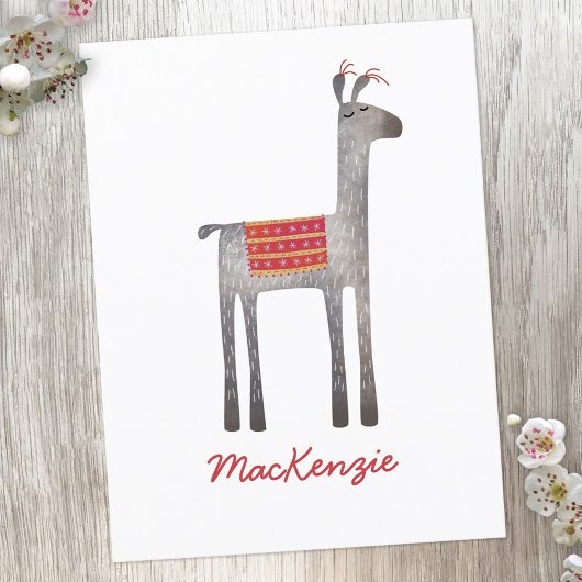Cute Llama Persoonlijk Briefkaart