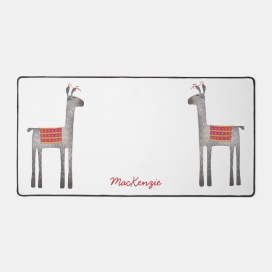 Cute Llama Persoonlijk Bureaumat (Voorkant)