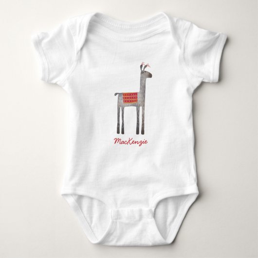 Cute Llama Persoonlijke T-Shirt (Voorkant)