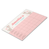 Cute Llama Potty Chart Persoonlijke naam en taken Notitieblok (Schuin)