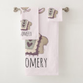 Cute Llama Princess Wearing a Crown Bad Handdoek (Insitu)