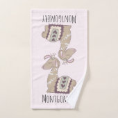 Cute Llama Princess Wearing a Crown Bad Handdoek (Handdoek)