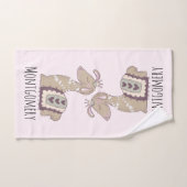 Cute Llama Princess Wearing a Crown Bad Handdoek (Handdoek)