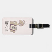 Cute Llama Princess Wearing a Crown Bagagelabel (Voorkant horizontaal)