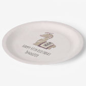 Cute Llama Princess Wearing a Crown Birthday Papieren Bordje (Gekanteld)