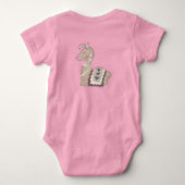 Cute Llama Princess Wearing a Crown Birthday Romper (Achterkant)