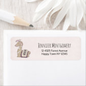 Cute Llama Princess Wearing a Crown Etiket (Insitu)