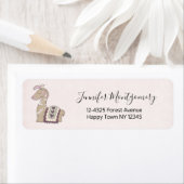 Cute Llama Princess Wearing a Crown Etiket (Insitu)