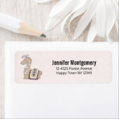 Cute Llama Princess Wearing a Crown Etiket (Insitu)