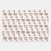 Cute Llama Princess Wearing a Crown Inpakpapier Vel (Voorkant 2)