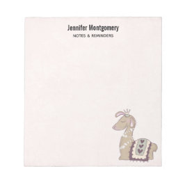 Cute Llama Princess Wearing a Crown Notitieblok