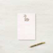 Cute Llama Princess Wearing a Crown Post-it® Notes (Op bureau)