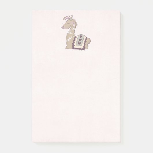 Cute Llama Princess Wearing a Crown Post-it® Notes (Voorkant)