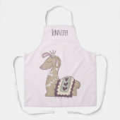 Cute Llama Princess Wearing a Crown Schort (Voorkant)