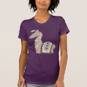 Cute Llama Princess Wearing a Crown T-shirt (Voorkant)