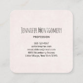 Cute Llama Princess Wearing a Crown Vierkante Visitekaartje (Achterkant)