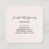 Cute Llama Princess Wearing a Crown Vierkante Visitekaartje (Achterkant)