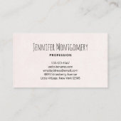 Cute Llama Princess Wearing a Crown Visitekaartje (Achterkant)