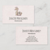 Cute Llama Princess Wearing a Crown Visitekaartje (Voorkant / Achterkant)