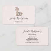 Cute Llama Princess Wearing a Crown Visitekaartje (Voorkant / Achterkant)