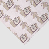 Cute Llama Princess Wearning a Crown Patterned Tissuepapier (Detail)