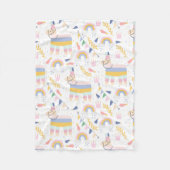 Cute Llama Rainbow Baby Nursery Fleece Deken (Voorkant)