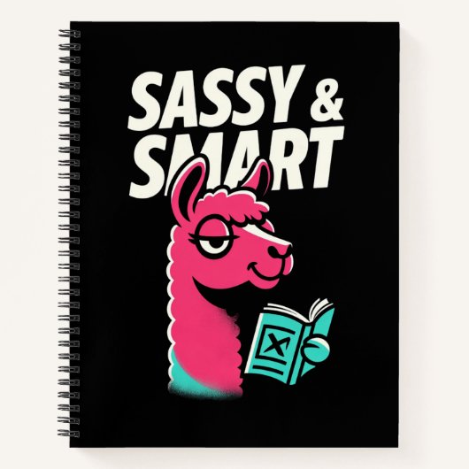 Cute Llama Reading Book Notitieboek (Voorkant)