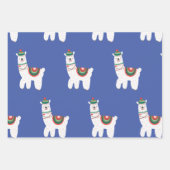 Cute llama Reindeer Polar Beer Kerstmis Inpakpapier Vel (Voorkant 3)