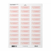 Cute Llama Roze Return Address Etiket (Full Sheet)