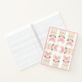 Cute Llama roze Waterverf Notitieboek (Binnen)