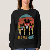 cute llama squad for llama and alpaca  retro trui (Voorkant)