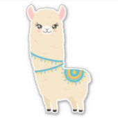 Cute Llama Sticker (Voorkant)