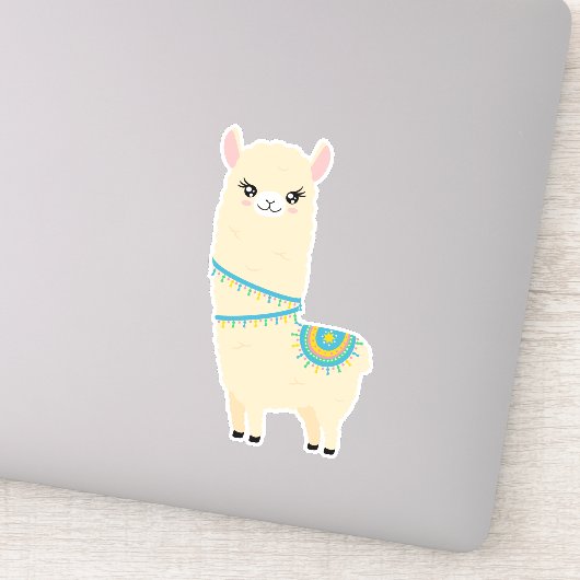 Cute Llama Sticker (Detail)