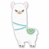 Cute Llama Sticker (Voorkant)