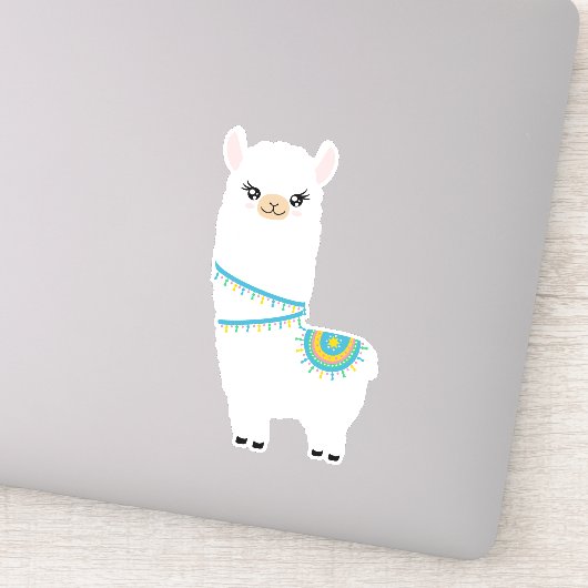 Cute Llama Sticker (Detail)