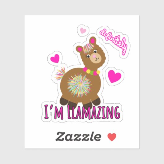 Cute llama sticker (Vel)