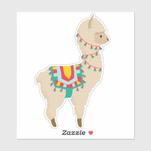 Cute Llama. Sticker (Vel)