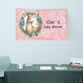 Cute Llama Succulent Floral Wreator Baby shower Spandoek (Beurs)