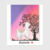 Cute Llama Sunset Stickers (Vel)