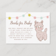 Cute Llama Theme Baby shower Book Request
