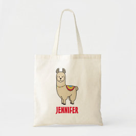 Cute llama tote bag