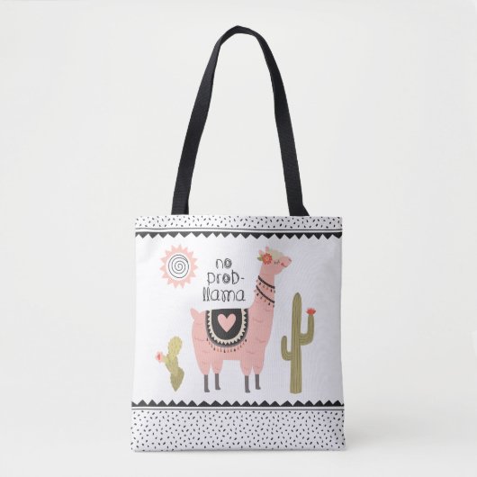 Cute Llama Tote Bag (Voorkant)