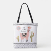 Cute Llama Tote Bag (Achterkant)