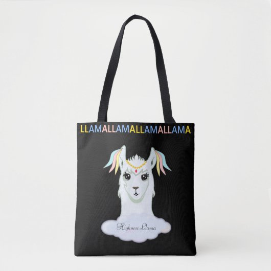Cute Llama Tote Bag (Voorkant)