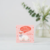 Cute Llama Valentijn Informatiekaartje (Staand voorkant)
