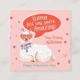 Cute Llama Valentijn Informatiekaartje