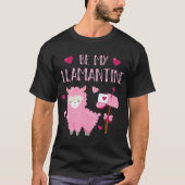 Cute Llama Valentines Day Be My Llamantine Couples T-shirt (Voorkant)