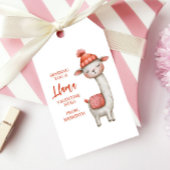 Cute Llama Valentine's Day, Kids Classroom Cadeaulabel