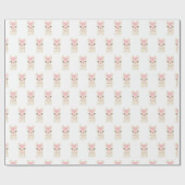 Cute Llama Waterverf Modern Cadeaupapier (Vlak)